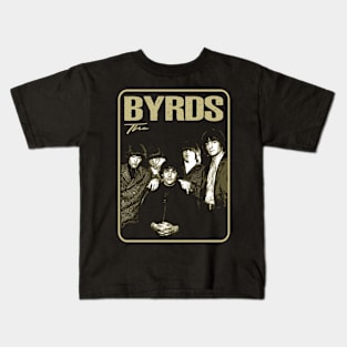 Old Blue Style The Byrd Vintage Folk Rock Couture Graphic Tee Kids T-Shirt